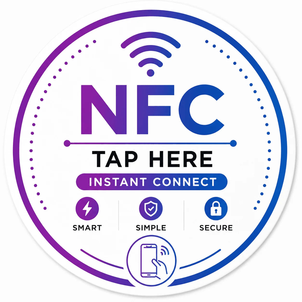 Print Cord NFC Badge Keychain