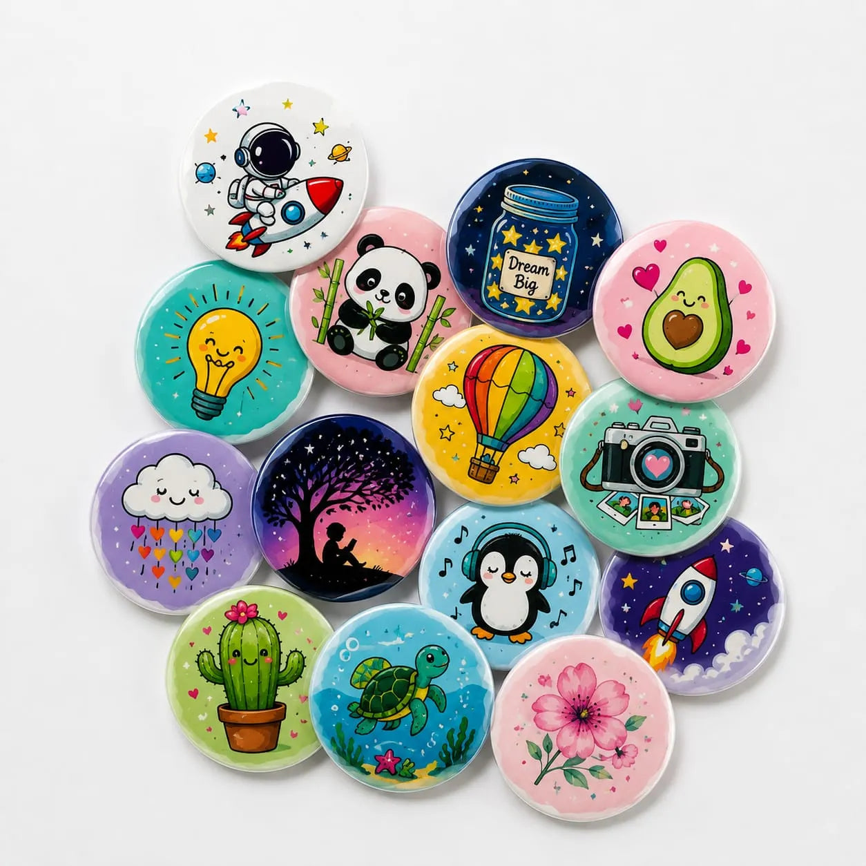 Print Cord Glossy Badge Cover