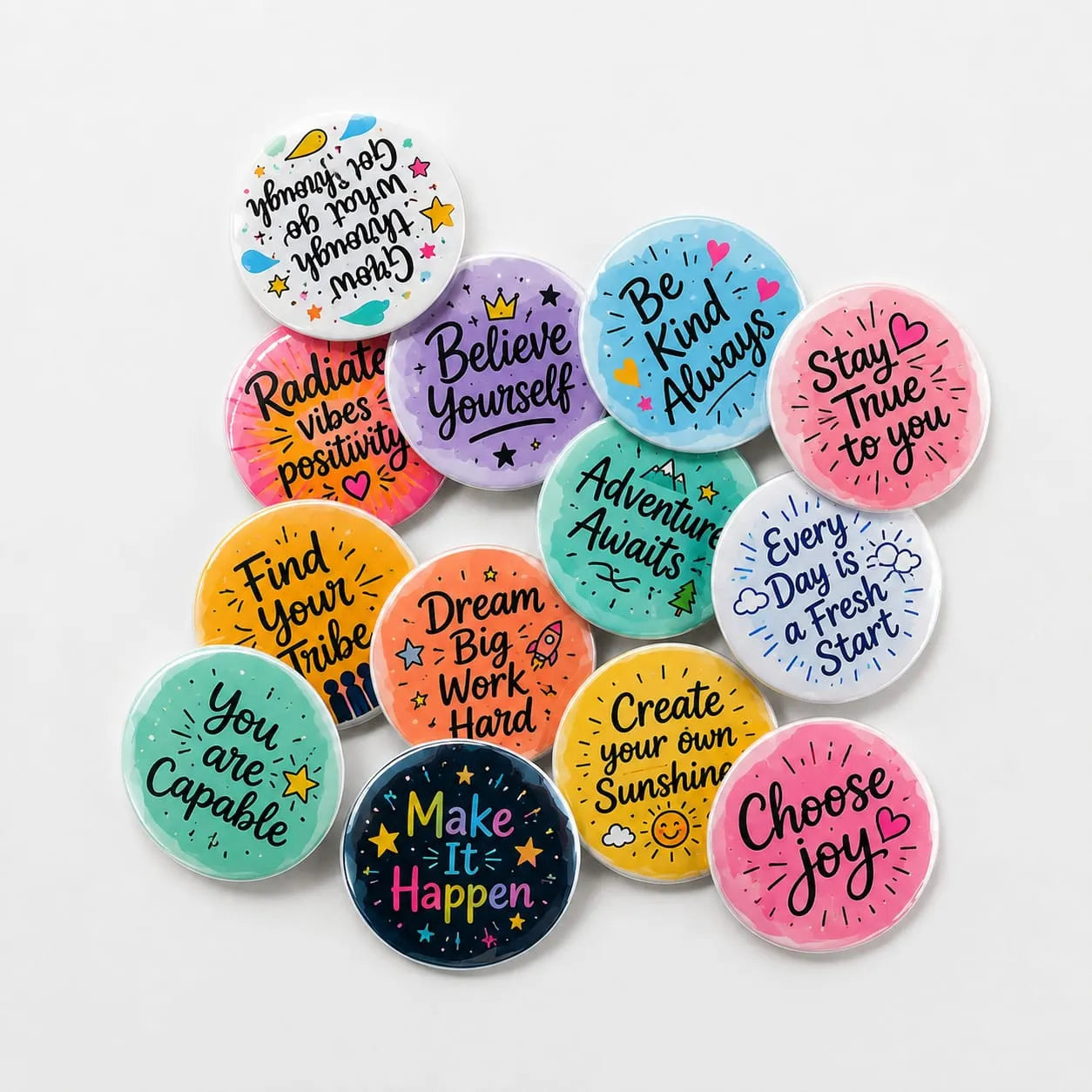 Print Cord Glossy Badges