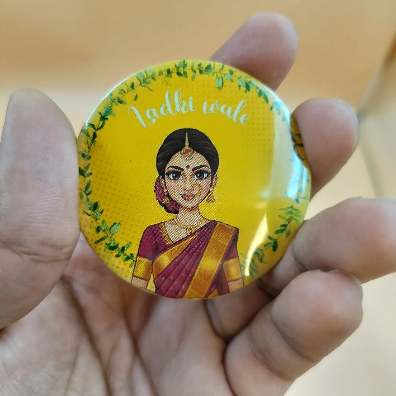 Ladki Wale Wedding Badges – Team Bride Round Pins