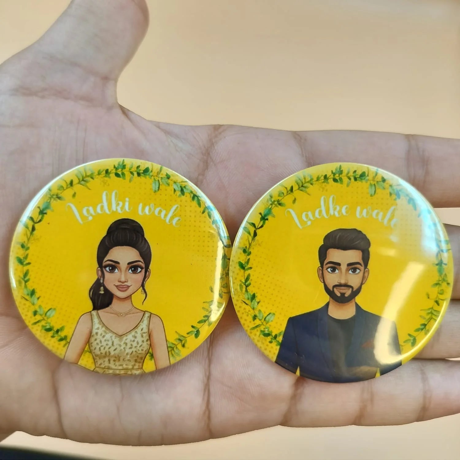 Ladki Wale & Ladke Wale Wedding Badges