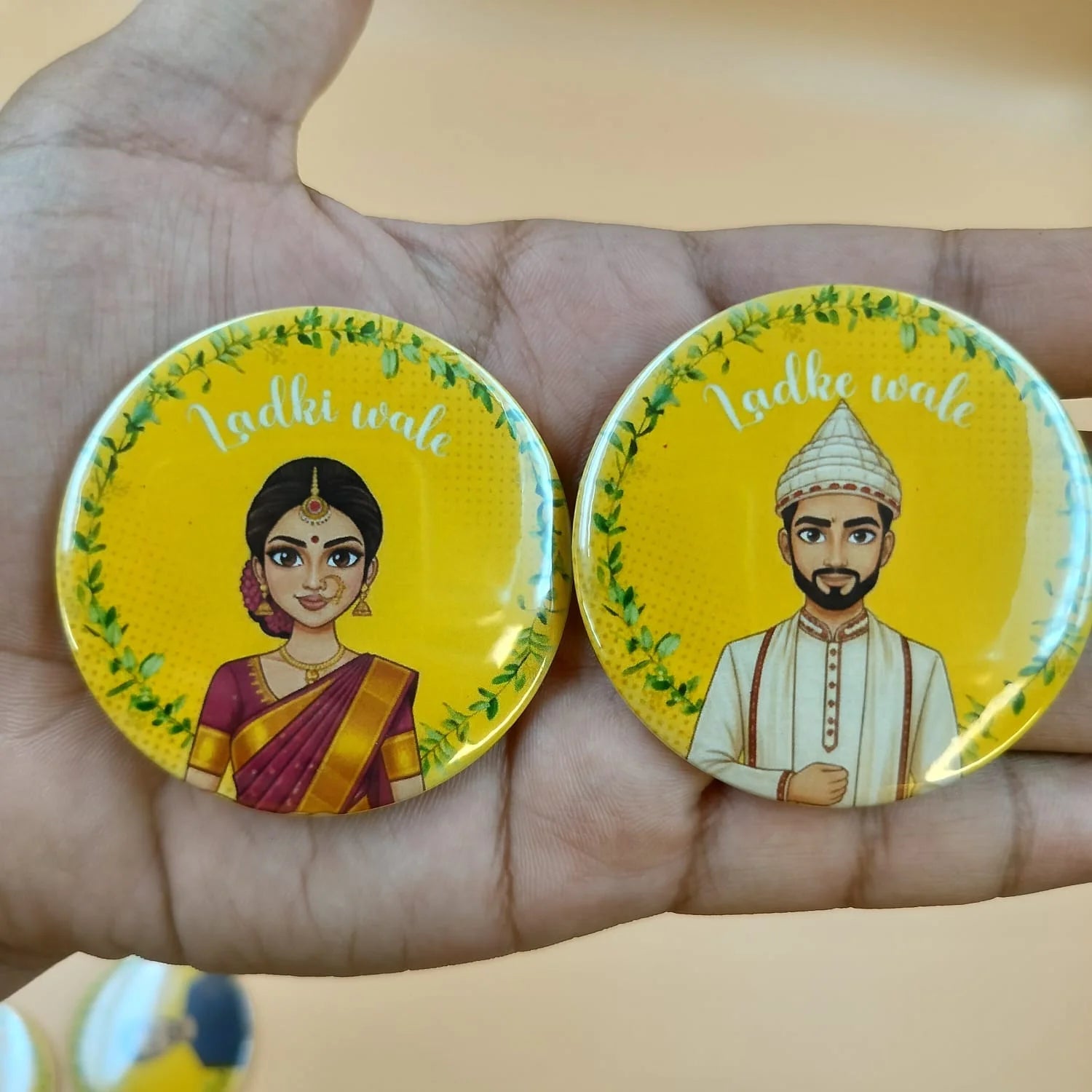 Ladki Wale & Ladke Wale Wedding Badges