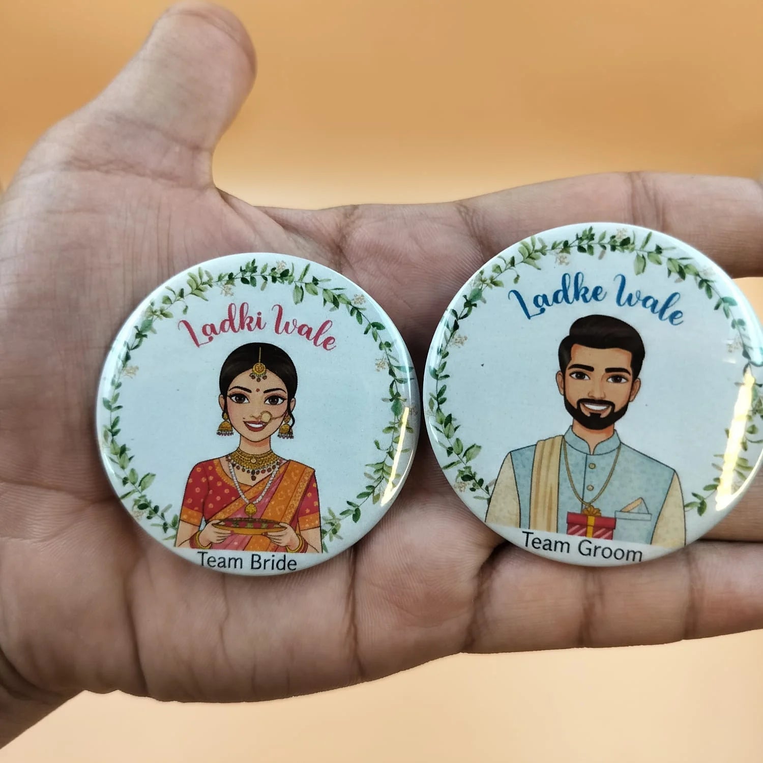 Ladki Wale & Ladke Wale Wedding Badges