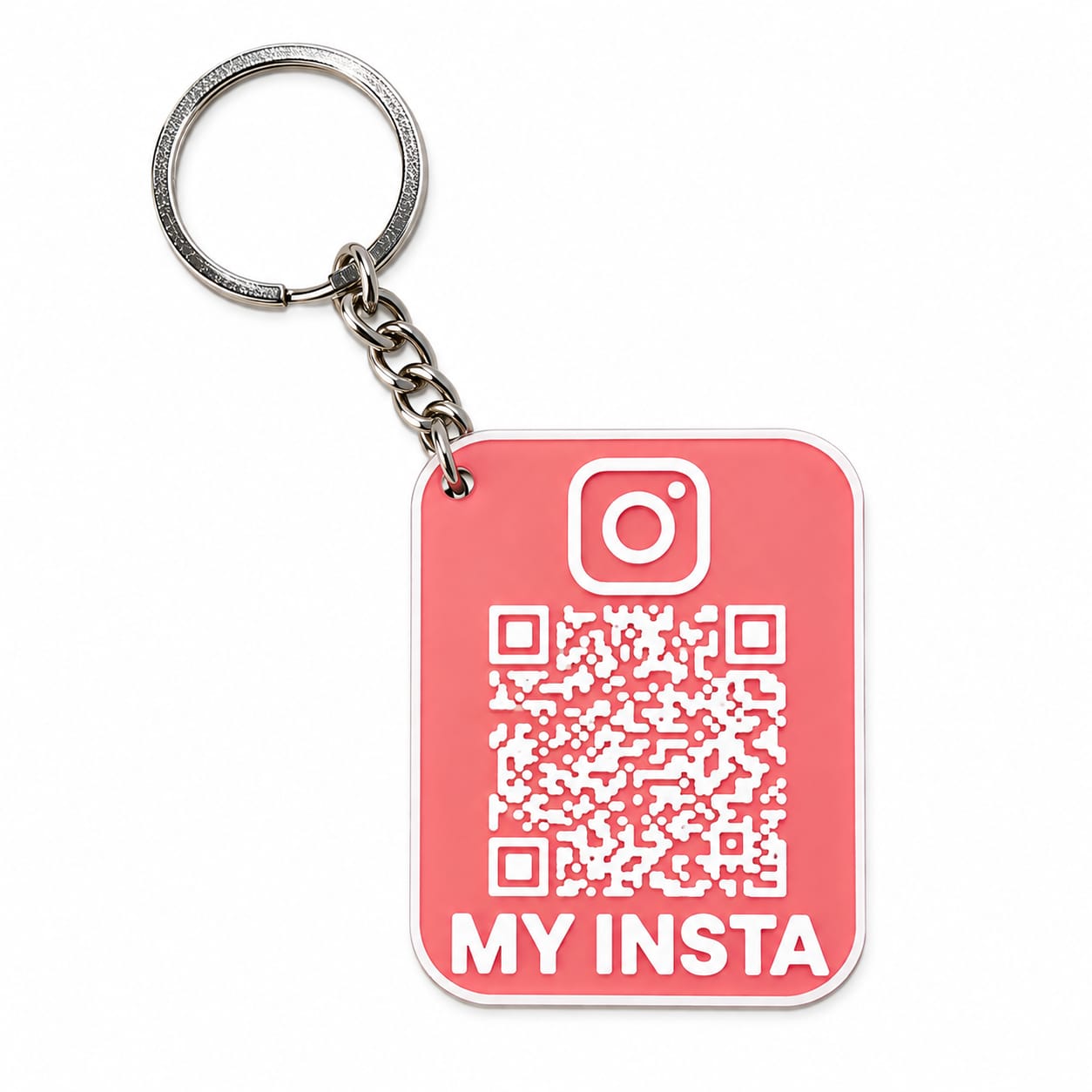 Print Cord Colourful Pocket QR Code Keychains