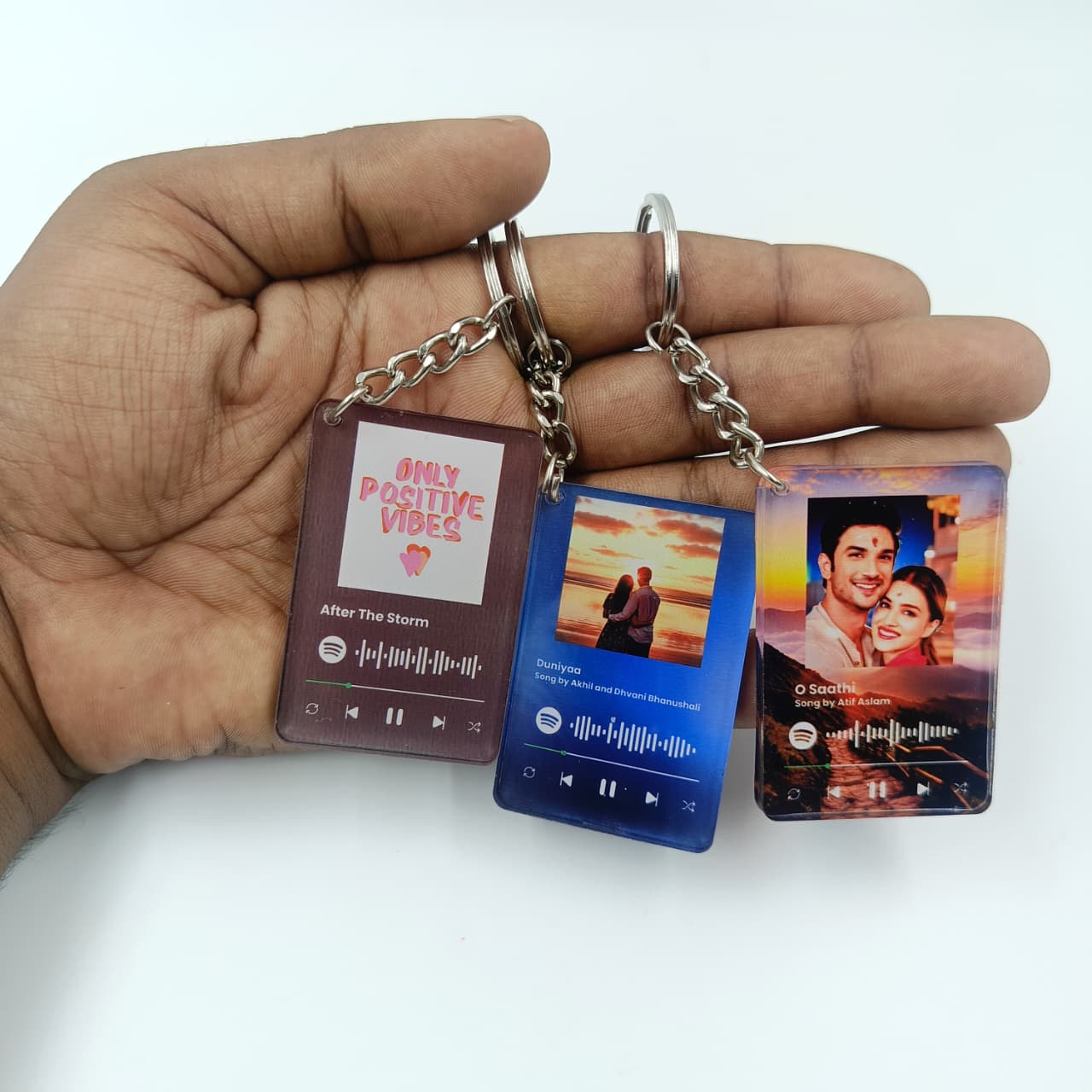 Acrylic Crystal Spotify Rectangle Keychain