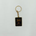 Double-Sided Golden Plastic Outline Keychain